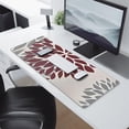 thumbnail image 2 of Long Mouse Pads for Desk,Red and Gray Floral Pattern Desk Mats on Top Of Desks, Desk Mouse Pad Extra Large with 3mm Non-Slip Base and Stitched Edge for Gaming,Office,Work,Home 31.5"x11.8", 2 of 6