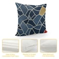 thumbnail image 4 of Awypu  Modern Art Geometry Pattern Pillow Covers White and Dark Blue Hexagon Throw Pillow Covers Aesthetic Home Decor Pillowcase for Living Room Outdoor Car, 4 of 5