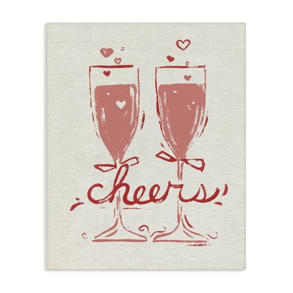 Stupell Industries Cottage Romantic Cheers To Love Canvas Art, 16 x 20, by June Erica Vess