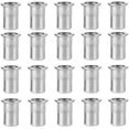 thumbnail image 1 of 20 Pcs Rivet Nut, Stainless Steel Rivet Nut Nut Tool Flat Head Threaded Rivet Nutsert Cap M3 Type, for 3D Printing, Carpentry, Construction, HVAC, Sheet Metal, 1 of 5