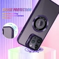 thumbnail image 3 of for iPhone 14 Pro Max Case Magnetic Plating Crystal [ Support for Magsafe ] Luxury Case Camera Protector Shockproof Protective Edge Cover Screen Protector Cover Girls Women Phone Case -Purple, 3 of 6