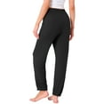 thumbnail image 3 of INSPIRE CHIC Women's Pajama Pants Soft Comfy Pj Pants Lounge Pants Sleepwear with Pocket M Black, 3 of 6