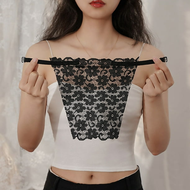 underwear for women Lace Privacy Invisible Bra Lady Lace Peep Invisible Bra  Clip On Mock Camisole Bra Insert Overlay Panel Vest womens lingerie