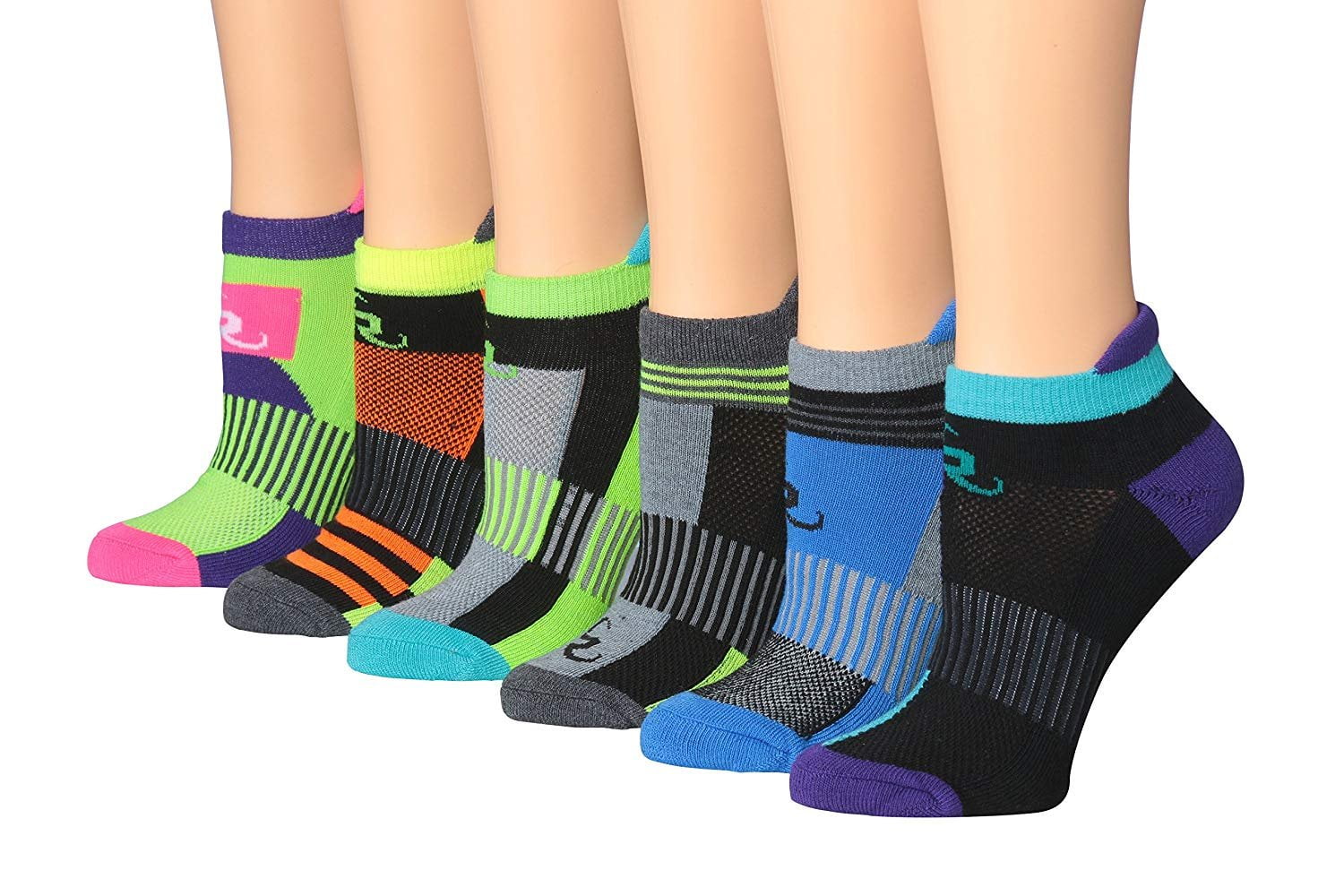Ronnox Women/'s 6-Pairs Low Cut Running /& Athletic Performance Tab Socks