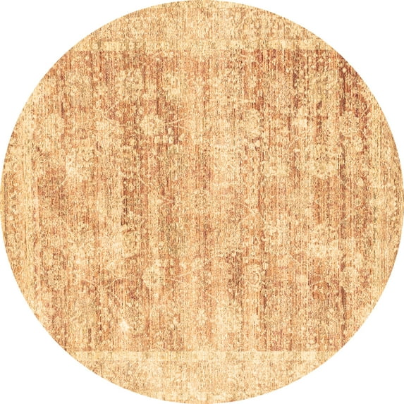 Ahgly Company Indoor Round Persian Brown Traditional Area Rugs, 4' Round