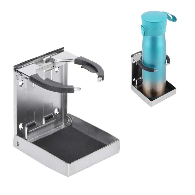 Portavasos para Bebidas, Soporte de Botella Plegable Ajustable de la Taza de la Bebida del Acero Inoxidable para Marina Barco Camión Coche
