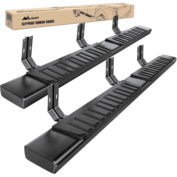 Nilight Running Boards for 1999-2016 Ford F-250 F-350 F450 F550 Super Duty Crew Cab 4 Full Size Doors 6 Inch Side Step Nerf Bars Black