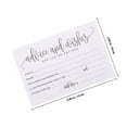 thumbnail image 2 of HAMPPLIES 50Pcs Decorative Wedding Blessing Cards White Writable Cards for Wedding Banquet Events, 2 of 6