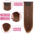 thumbnail image 3 of SHCKE 26" Straight Clip in Hair Extensions Fluffy and not Tangled 24" Wavy Curly Hair Extension Silky Full Head Clip in Hair Extension Synthetic Hair Pieces for Women, 3 of 5