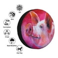 thumbnail image 5 of Gaeub Pink Pig 14-17in Tire Cover, Spare Tire Cover, for Camper Caravan, Trailer, Car, Truck, SUV, Jeep - 16 inch, 5 of 9