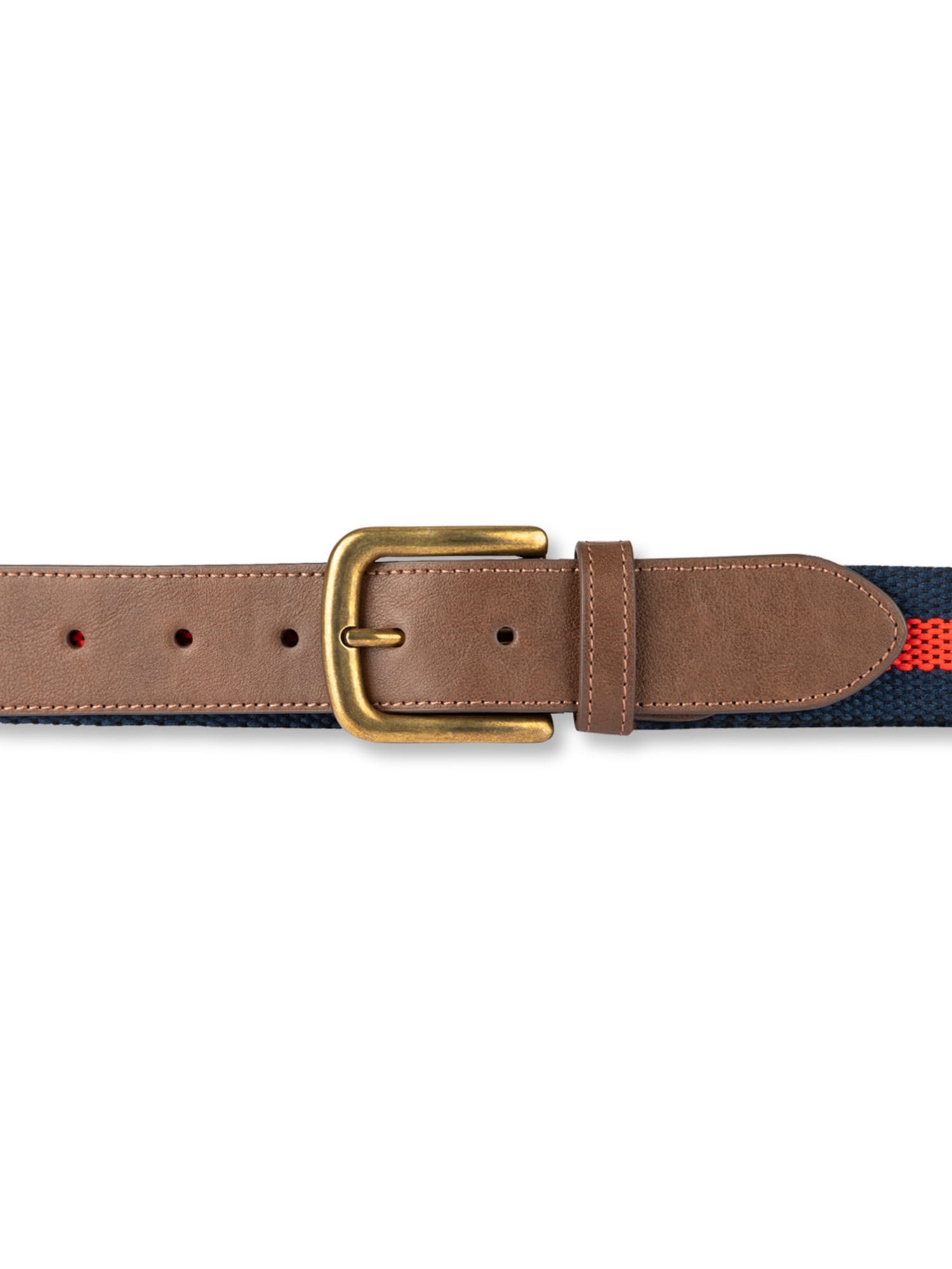 Chaps Men's Striped Web Fabric Belt