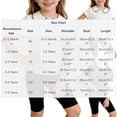 thumbnail image 3 of NAISIBABY Kids Girls T-Shirt, Short Sleeve Button-Up Collar Soft Comfy Summer Cute Fashion Tee White Size 7, 3 of 9