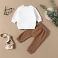 thumbnail image 4 of Baby Boys Clothing Sets Long Sleeve Letter Prints Tops And Pants Soft Comfy Autumn Winter Child Kids 2PCS Set Outfits,18-24 Months, 4 of 7