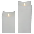 thumbnail image 5 of Northlight LED Flickering Flameless Wax Rectangular Candles - 8" - White - Set of 2, 5 of 7