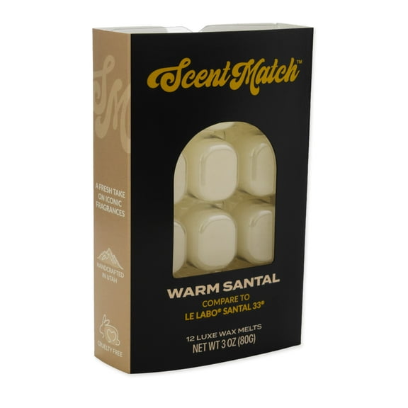 IllumiScents ScentMatch, 3 oz Wax Melts, Warm Santal (Compare to: Le Labo Santal 33)