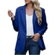 thumbnail image 2 of Blazer informal de negocios para mujer, chaqueta de trabajo de manga larga con abertura frontal y hombreras, moda de otoño 2024, 2 of 8