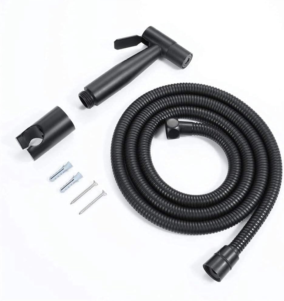 ToiletSprayer Premium Black Stainless Steel Bathroom HandheldToilet Sprayer - Shattaf Sprayer Best Used For Personal Hygiene And Potty Toilet Spray - Perfec