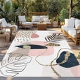 thumbnail image 2 of Pink Boho Outdoor Rug for Patio/Deck/Porch, Non-Slip Large Area Rug 3 x 5 Ft, Vintage Ethnic Tribe Modern Abstract Art Indoor Outdoor Rugs Washable Area Rugs, Reversible Camping Rug Carpet Runner, 2 of 8