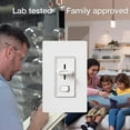 thumbnail image 3 of Interruptor de intensidad Lutron Skylark LED+ SCL-153P-AL | Almond, 3 of 8