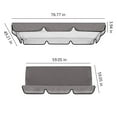 thumbnail image 2 of Clearance!76.77x49.21x5.91in Replacement Canopy and Swing Cushion Cover, Canopy Top Cover and Chair Seat Cover for Swing Patio Garden (Gray), 2 of 8