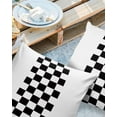 thumbnail image 3 of Outdoor Throw Pillow Cover Rural Black and White Buffalo Lattice Checked Waterproof Cushion Covers 2 Pack Gingham Pillow Cases Home Decoration for Patio Garden Couch Sofa, 3 of 7