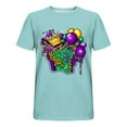thumbnail image 4 of Xixinqiwan Mardi Gras T-shirt for Men,Mens Short Sleeve Carnival Round Neck Casual Tshirts New Orleans Parade Custume Tops, 4 of 6