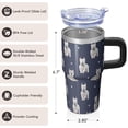 thumbnail image 3 of 20OZ Insulated Dog Daily Use Tumbler with Handle Straw and Lid Paw Print Coffee Cup for Women Friends Great Holiday Birthday Presents Fits Most Car Cup Holders, 3 of 6