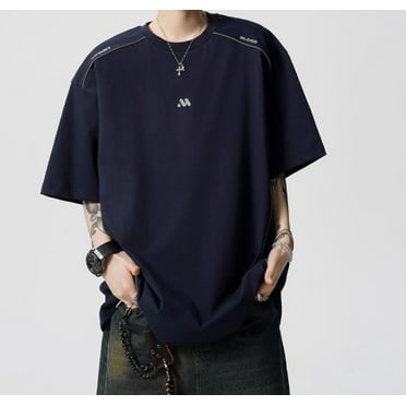 Short Sleeve T-Shirt with Reflective Stripes, Men's