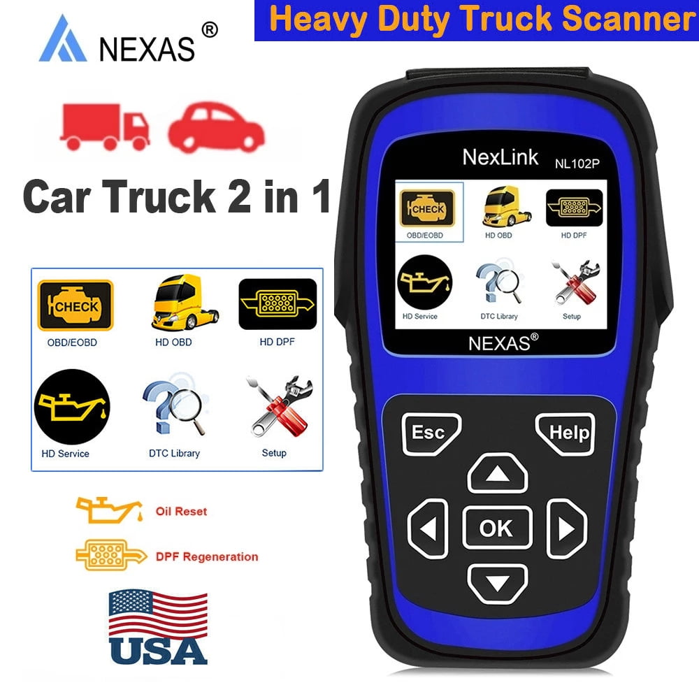 Nexas NL102 Heavy Duty Diesel Truck Diagnostic Tool OBD2 HD Code Reader Scanner 