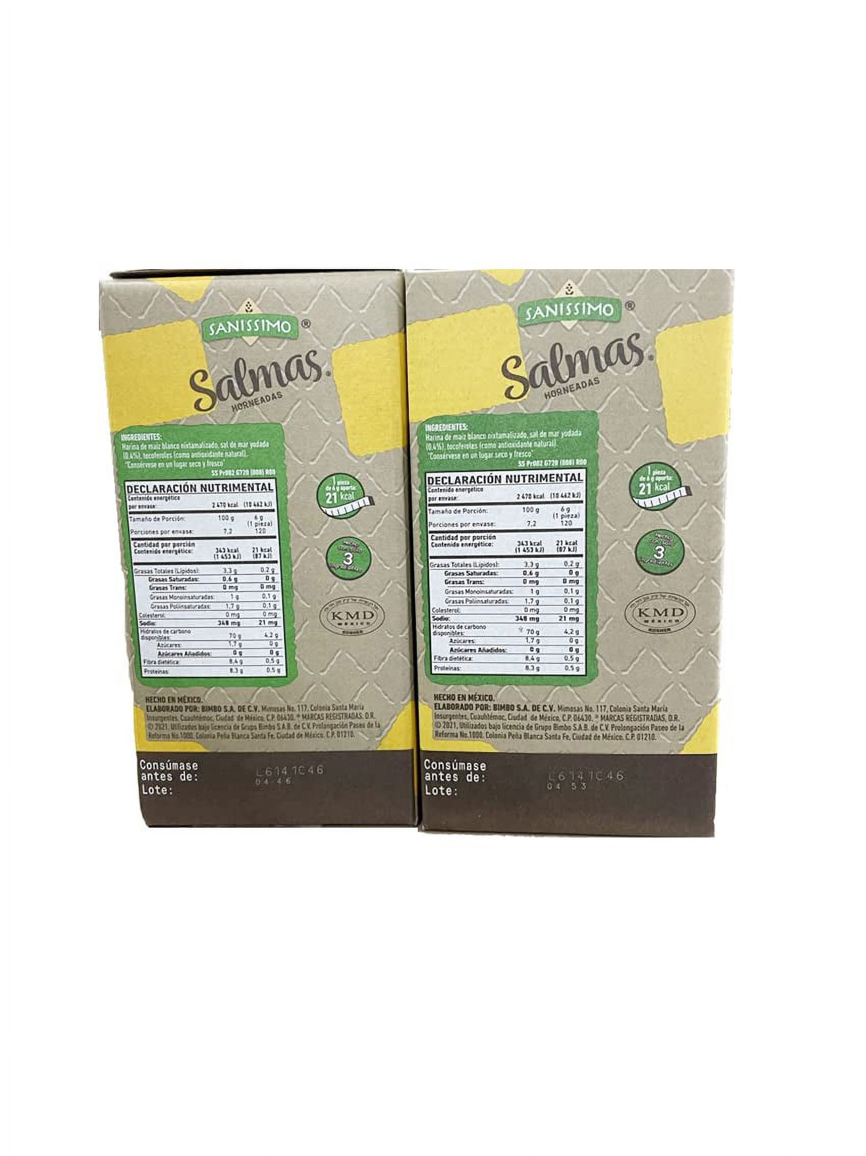 TOSTADAS SANISSIMO HORNEADAS SALMAS 80 ct.