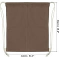 thumbnail image 2 of Cotton Drawstring Bags, Backpack Foldable Sports Gym Bags for Women Men Trip, Brown, 2 of 5