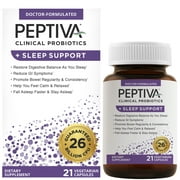 Peptiva Probiotics + Sleep Support, 26 Billion CFUs, Multi-Strain Probiotics, 21 Count