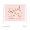 thumbnail image 1 of Date Jar - Share Best Date Idea Blush Pink Gold Glitter Print Wedding Party Signs, 1 of 1