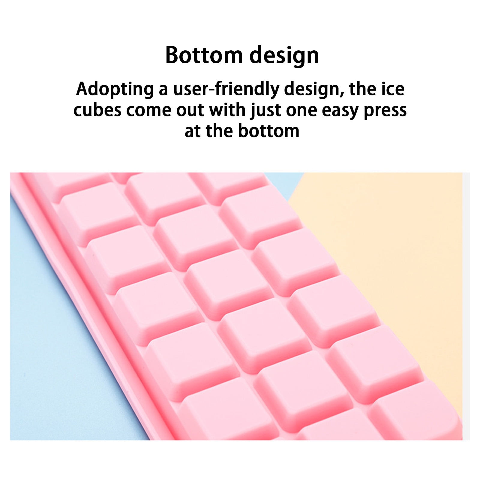 JilgTeok 4 Packs 36-Ice Block Tray with Lid, Large Capacity Easy Press Ice Cube Maker for Freezer, BPA Free Plastic Ice Mold for Whiskey Cocktails Coffee, Dishwasher Safe