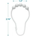 thumbnail image 2 of Rungopro Shower Curtain Hooks, White Shower Curtain Hooks, Shower Hooks for Shower Curtain, Decorative Shower Curtain Hooks Rust Proof Stainless Steel Shower Curtain Hooks Set of 12, 2 of 7