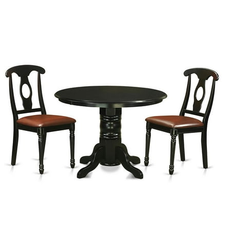 East West Furniture 3  PC  Table  and  chair  set  -  Dining  Table  and  2  Kitchen  Dining  Chairs