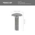 thumbnail image 1 of AURARMLET 4Pcs Stainless Steel Clamp Screw for Machine Rust Proof Silver T Bolts, 1 of 5