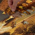 thumbnail image 4 of Ambesonne Italy Jigsaw Puzzle Durable Cardboard, Colleseum at Night Rome, 1000 pcs, Amber Marigold Black, 4 of 5