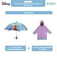 thumbnail image 2 of Disney Frozen Elsa & Anna Kids Umbrella with Matching Rain Poncho for Girls Ages 4-7, 2 of 8