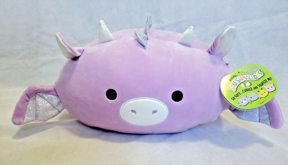 Squishmallows 12” Purple Dina Stackable Plush Dragon 2021 Easter for sale online 
