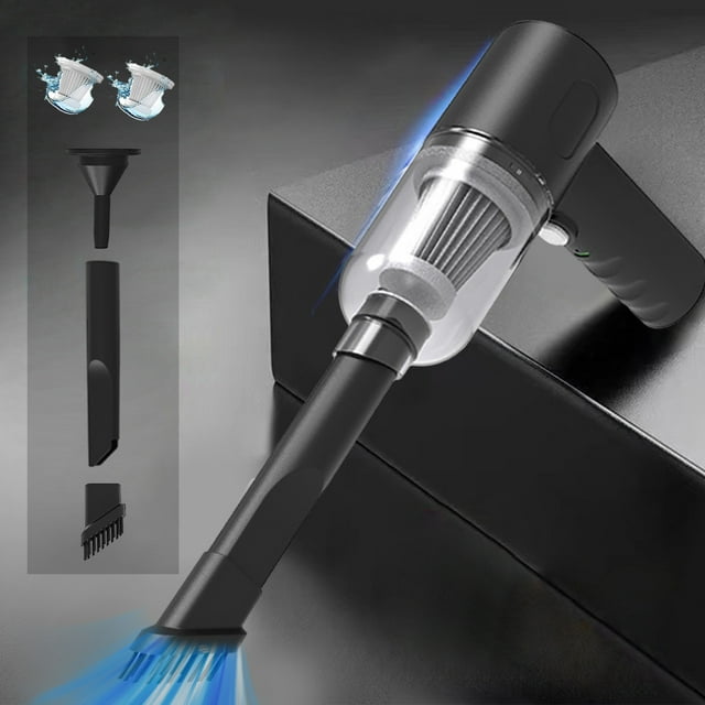 Dvkptbk Handheld Car Vacuum Cleaner 120W Powerful Suction Small Car Vacuum Cleaner Mini Dusts Buster with Usb Portable Vacuum Cleaner 2 Filter Mini Vacuum Vacuum Cleaner Cleaning Supplies