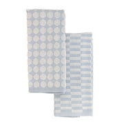 Cuisinart 100% Cotton Kitchen Hand Towels, 2pk, 16" x 27", Light Blue