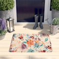 thumbnail image 2 of Pioneer Flower Floral Print Flannel Non Slip Door Rugs,Washable Door Mats Indoor,Decorative Door Mats,Dirt-Resistant and Absorbent Doormat for Entrance,Bedroom,Kitchen,Bathroom,31.5"x17", 2 of 4