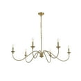 thumbnail image 5 of Living District Rohan 48" 6-Light Transitional Metal Chandelier in Satin Gold, 5 of 9