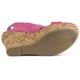 thumbnail image 5 of Sandalias De Cuña Correa De Tobillo Tacón De Plataforma Para Mujer Rosa caliente 40, 5 of 6