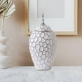 thumbnail image 5 of Almencla Porcelain Ginger Jar, Ceramic Vase with Lid, Plant Holder, Flower Vase, Tea Storage Jar for Storage Container, Desk, 5 of 6