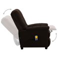 thumbnail image 5 of vidaXL Electric Massage Chair Dark Brown Fabric, 5 of 5