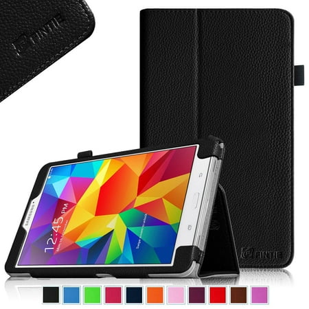 Fintie Samsung Galaxy Tab 4 7.0 Case - Slim Fit Premium Vegan Leather Folio Stand Cover, Black