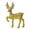 Gold Leaping, variant on Glitter Reindeer Christmas Ornament, Small Hanging Deer Decoration for Christmas Tree, Wreath, Mantel, Window and Holiday Home Decor, 4.92 x 3.15 Inch, Silver