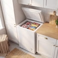 thumbnail image 2 of HOMCOM Mini Freezer, 3.5 Cu.Ft Compact Chest Freezer, White, 2 of 10